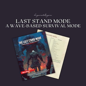 Modo Last Stand Modo de sobrevivência baseado em ondas | Homebrew | Ferramentas de Mestre/Mestre de Masmorras | DnD pronto para impressão | Dungeons and Dragons | D&D para impressão