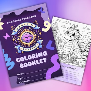 Livreto de colorir D&D | Ferramentas para Mestre/Mestre de Dungeon | Cartas de D&D | D&D pronto para imprimir | Dungeons and Dragons | D&D para imprimir