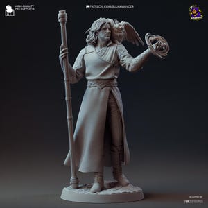 Gale Statue Miniature Figurine Dungeons and Dragons Mini Tabletop DnD Painting Pathfinder 5e D&D BG3 Figure Bulkamancer