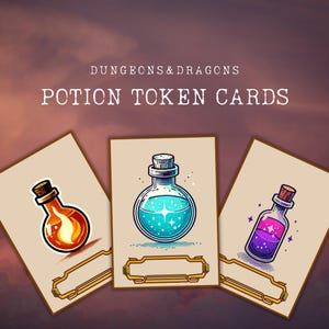 Fichas de Poção de D&D | Ferramentas para Mestre/Mestre | Cartas de D&D | D&D prontas para imprimir | Dungeons and Dragons | D&D para imprimir