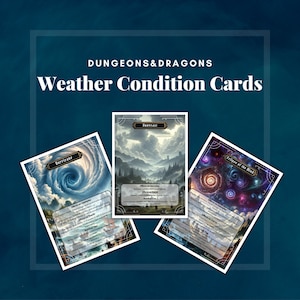 Cartes météo D&D | MD / Outils de maître de donjon | Cartes D&D | MdD prêt à imprimer | Donjons et dragons | Imprimable par le MDN