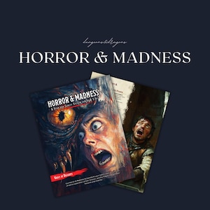 Guia de Horror e Loucura | Ferramentas para Mestre de Jogo / Mestre de Jogo | DnD Pronto para Imprimir | Dungeons and Dragons | D&D para imprimir