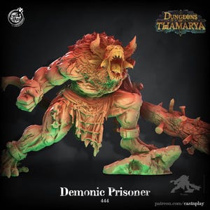 Demon Miniature Enemy Monster BBEG Boss Abomination Figurine Dungeons and Dragons Mini RPG Tabletop DnD Painting Pathfinder 5e D&D CastnPlay