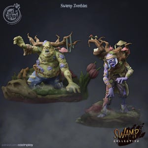 Undead Miniature Abomination Zombie Monster Enemy Figurine Dungeons and Dragons Mini RPG Tabletop DnD Painting Pathfinder 5e D&D CastnPlay