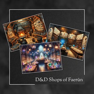 Lojas de D&D de Faerûn | Ferramentas para Mestre/Mestre | Cartas de D&D | D&D prontas para imprimir | Dungeons and Dragons | D&D para impressão