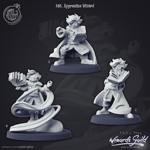 Wizard Miniature Sorcerer Figurine Dungeons and Dragons Mini RPG Tabletop DnD Painting Pathfinder 5e D&D CastnPlay