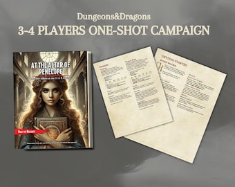 D&D One-Shot Campaign Setting At The Altar of Penelope | Dungeon Master Tools | DnD Ready To Print | Dungeons and Dragons | DND printable