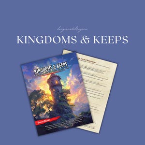 Guia de Reinos e Fortalezas | Ferramentas para Mestres de Jogo / Mestre de Jogo | DnD Pronto para Imprimir | Dungeons and Dragons | D&D para imprimir