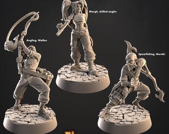 Fischer Miniatur Dieb Stadtbewohner Bauer NPC Figur Dungeons and Dragons Mini RPG Tabletop DnD Painting Pathfinder 5e D&D CastnPlay