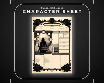 D&D Character Sheet | DM / Dungeon Master Tools | DnD 5e Character Sheet | Fillable and Printable pdf | Dungeons and Dragons