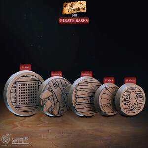 Pirate Cronicles Collection | Pirate Sailor Miniature Bases Set | 3D Printed DnD Figurine | Tabletop Accessories | D&D | TTRPG | Cast n Play