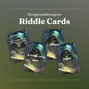 Cartas de Enigmas de D&D | Ferramentas para Mestre/Mestre de Dungeon | Cartas de D&D | D&D prontas para imprimir | Dungeons and Dragons | D&D para impressão