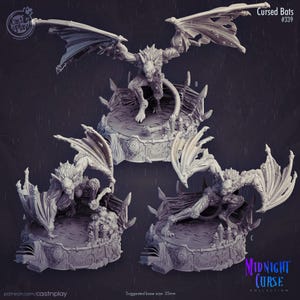 Bat Miniature Monster Enemy Mob BBEG Boss Gargoyle Figurine Dungeons and Dragons Mini RPG Tabletop DnD Painting Pathfinder 5e D&D CastnPlay