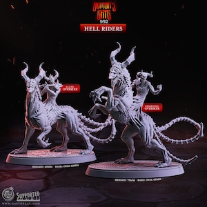 Demon Rider Miniature BBEG Enemy Boss Guard Figurine Dungeons and Dragons Mini RPG Tabletop DnD Painting Pathfinder 5e D&D CastnPlay