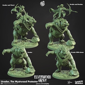 Elfo Animal Companheiro Miniatura Druida Forma Selvagem Ranger Estatueta Dungeons and Dragons Mini RPG Mesa DnD Pintura Pathfinder D&D CastnPlay