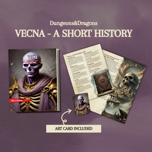 Uma breve história de Vecna | Ferramentas para Mestre de Jogo / Mestre de Jogo | Cartas de D&D | D&D prontas para imprimir | Dungeons and Dragons | D&D para imprimir