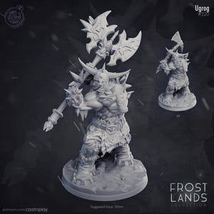 Human Barbarian Miniature Fighter Hunter Figurine Dungeons and Dragons Mini RPG Tabletop DnD Painting Pathfinder 5e D&D CastnPlay
