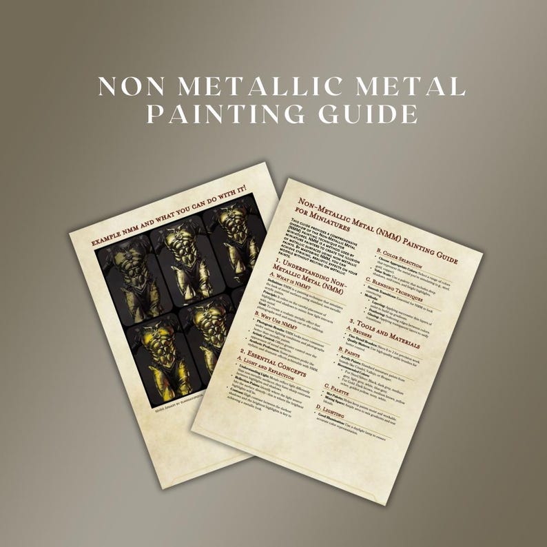 Nmm Tools NMM Painting Guide for Miniatures | Non Metalic Metal Guide | DM ...