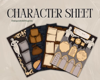 Hoja de personaje de D&D / DM / Herramientas para el Dungeon Master / Hoja de personaje de DnD 5e / PDF rellenable e imprimible / Dungeons and Dragons