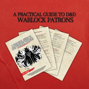Um guia prático para os patronos de D&D Warlock | Ferramentas para Mestre de Jogo / Mestre de Jogo | Cartas de D&D | D&D pronto para imprimir | Dungeons and Dragons | D&D para impressão