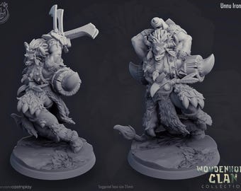 Miniatura de Guerreiro Minotauro Turen Estatueta Bárbara Dungeons and Dragons Mini RPG de Mesa DnD Pintura Pathfinder 5e D&D CastnPlay