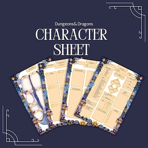 Ficha de Personagem de D&D | Ferramentas para Mestre de Jogo / Mestre de Jogo | Ficha de Personagem de D&D 5e | PDF para Preencher e Imprimir | Dungeons and Dragons