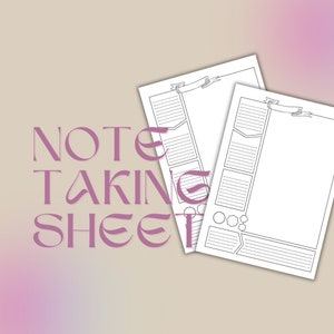 Note Taking Sheet | DM / Dungeon Master Tools | Tracker Sheet | Fillable and Printable pdf | Dungeons and Dragons | TTRPG | Pathfinder