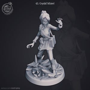 Human Wizard Miniature Sorcerer Figurine Dungeons and Dragons Mini RPG Tabletop DnD Painting Pathfinder 5e D&D CastnPlay