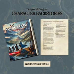 Histórias de Personagens de D&D | Ferramentas para Mestre/Mestre de Dungeons | Cartas de D&D | D&D Prontas para Imprimir | Dungeons and Dragons | D&D para imprimir