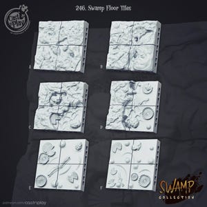 Tiles de Terreno para Dungeons and Dragons e RPGs de Mesa | Conjunto de Tiles de Masmorras Modulares | Compatível com D&D | Presente DnD | Tiles de Grade de Terreno DnD