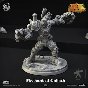 Warforged Fighter Miniature Goliath Barbarian Figurine Dungeons and Dragons Mini RPG Tabletop DnD Painting Pathfinder 5e D&D CastnPlay