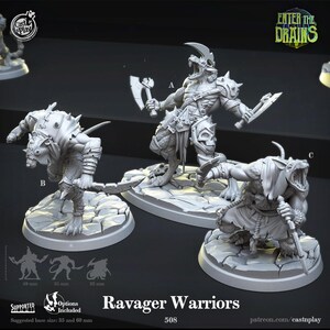Ratfolk Barbarian Miniature Warrior Fighter Figurine Dungeons and Dragons Mini RPG Tabletop DnD Painting Pathfinder 5e D&D CastnPlay