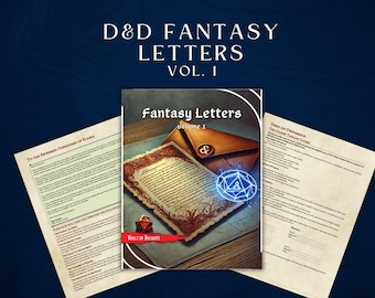 Cartas de fantasía de D&D Vol. 1 / DM / Herramientas para el Dungeon Master / DnD listo para imprimir / Dungeons and Dragons / Imprimible de D&D