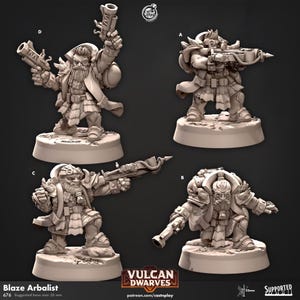 Gunslinger Dwarf Miniature Fighter Champion Figurine Dungeons and Dragons Mini RPG Tabletop DnD Painting Pathfinder 5e D&D CastnPlay
