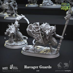 Ratfolk Miniature Guard Rogue Fighter Figurine Dungeons and Dragons Mini RPG Tabletop DnD Painting Pathfinder 5e D&D CastnPlay