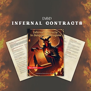Contratos Infernais de D&D | Ferramentas para Mestre/Mestre de Dungeon | DnD Pronto para Imprimir | Dungeons and Dragons | DND para impressão