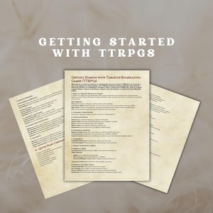 Guia de Introdução aos RPGs | Ferramentas para Mestres de Jogo | D&D Pronto para Imprimir | Dungeons and Dragons | D&D para Imprimir