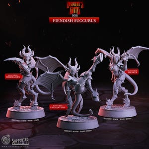 Succubus Demon Miniature Enchantress BBEG Enemy Figurine Dungeons and Dragons Mini RPG Tabletop DnD Painting Pathfinder 5e D&D CastnPlay