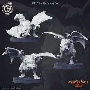 Baby Dragon Miniature Dragonling Figurine Dungeons and Dragons Mini RPG Tabletop DnD Painting Pathfinder 5e D&D CastnPlay