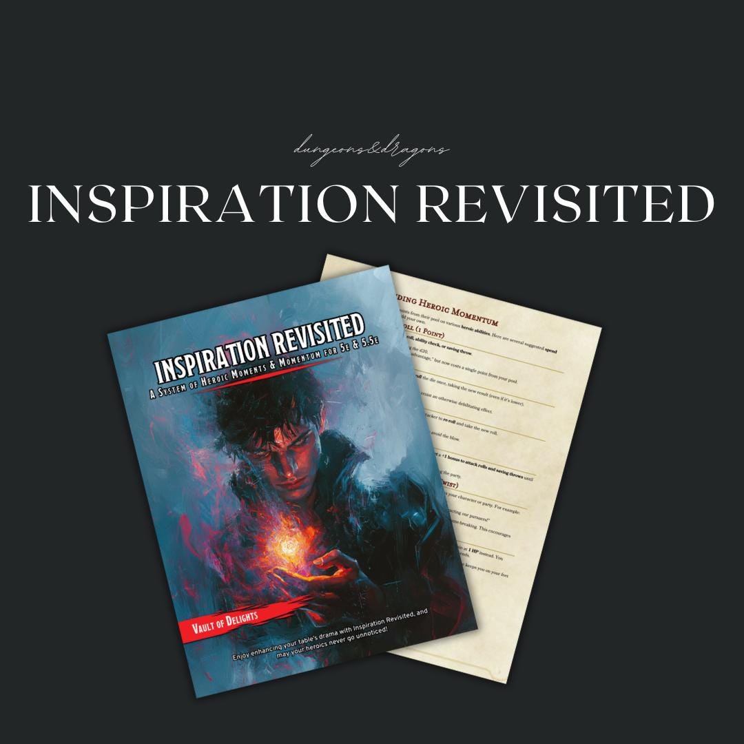 Inspiration Revisited Guide | DM / Dungeon Master Tools | Dnd Ready to ...