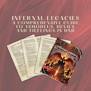 D&D Legados Infernais: Um Guia Completo para Asmodeus, Demônios e Tieflings | | DnD Pronto para Imprimir | Dungeons and Dragons | DND para impressão