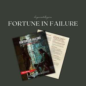 Guia de Fortuna no Fracasso | Ferramentas para Mestre / Mestre de Masmorras | DnD Pronto para Imprimir | Dungeons and Dragons | D&D para imprimir