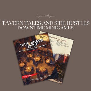 Tavern Tales e Side Hustles | Minijogos DnD | Homebrew | Ferramentas do Mestre de Masmorras | DnD pronto para imprimir | Dungeons and Dragons | D&D para impressão