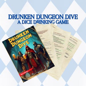 Jogo de Bebida D&D | Mergulho Bêbado na Masmorra | DnD Pronto para Imprimir | Dungeons and Dragons | DND para Imprimir