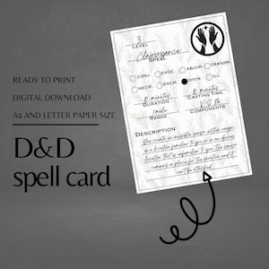 Cartas de Magia Preenchíveis para D&D | Ferramentas para Mestre/Mestre | Ficha de Magia | PDF Preenchível e Imprimível | Dungeons and Dragons | DND para impressão