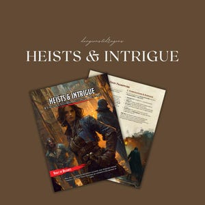 Guia de Assaltos e Intrigas | Ferramentas para Mestres de Jogo / Mestre de Jogo | DnD Pronto para Imprimir | Dungeons and Dragons | D&D para Imprimir
