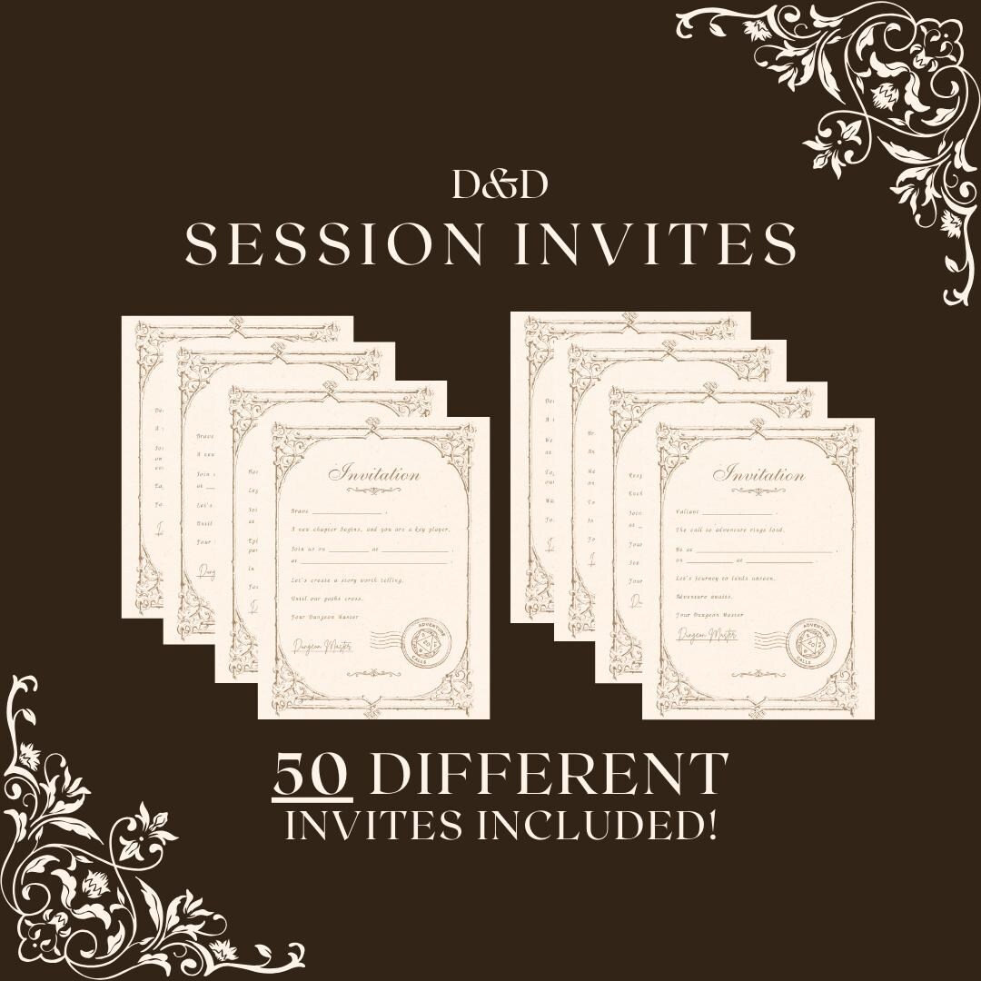 Fantasy-themed D&D Session Invites for Dungeon Masters | Dungeons and ...