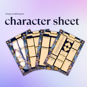 Ficha de Personagem de D&D | Ferramentas para Mestre de Jogo / Mestre de Jogo | Ficha de Personagem de D&D 5e | PDF para Preencher e Imprimir | Dungeons and Dragons