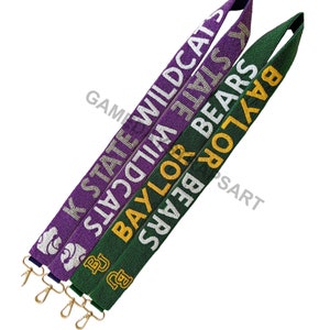 K-State GAMEDAY STRAPS, Baylor University, Rock Chalk, Roll ride, university of Arkansas, Ole Miss, College purse strap, gameday Straps,