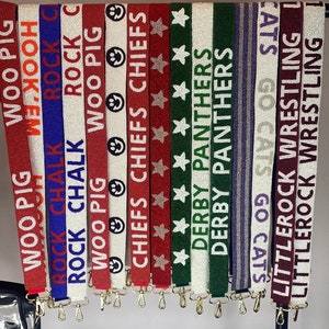 GameDay beaded strap, Clemson tigers strap, Customized beaded strap, College Custom bag strap, Beaded game day strap, Stadium Beaded strap